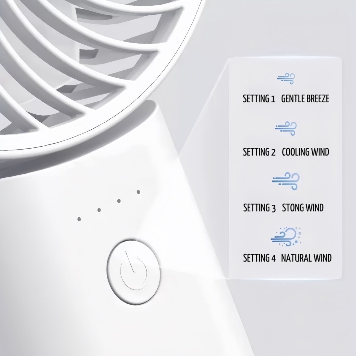 Ventilador portátil + batería portátil para dispositivos