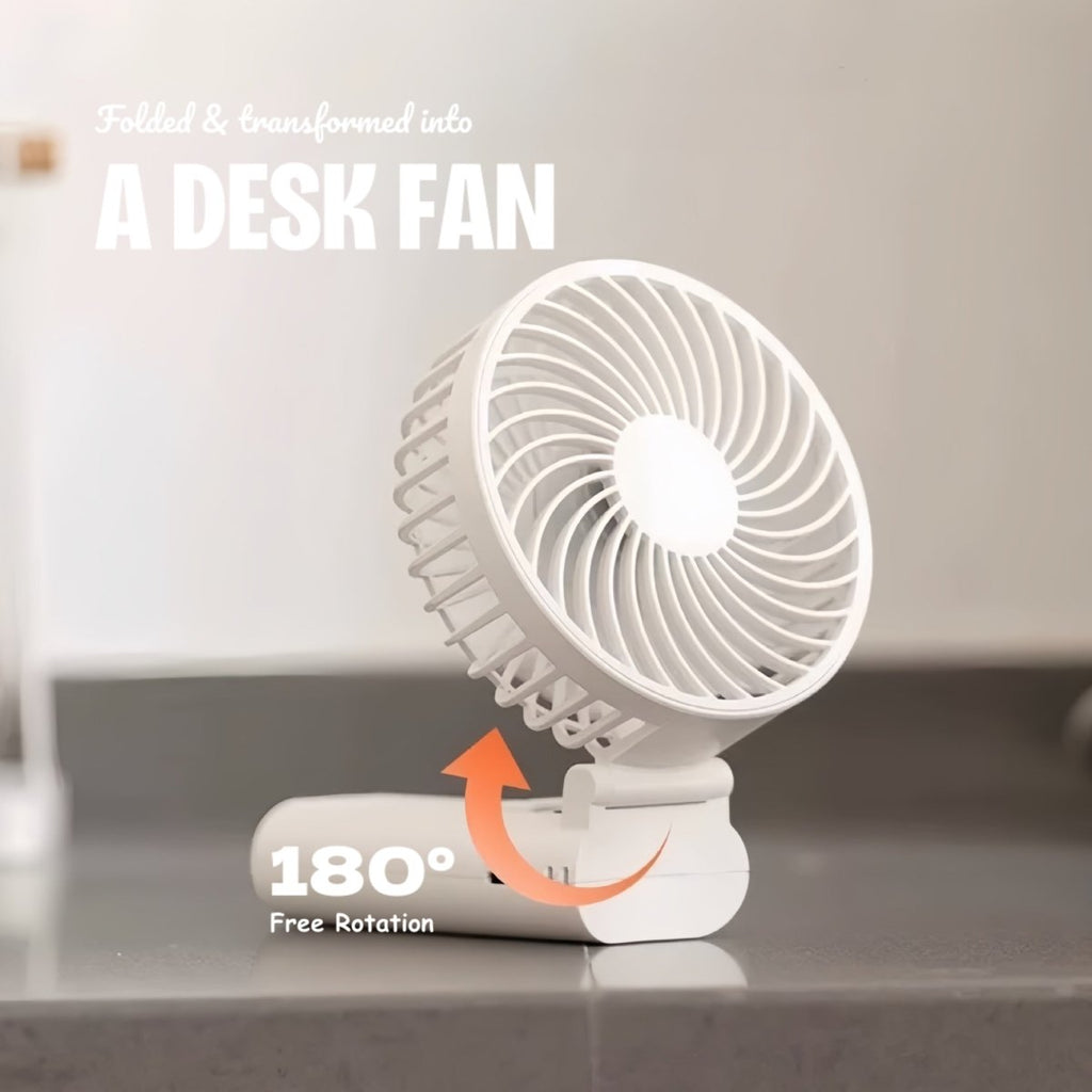 Ventilador portátil + batería portátil para dispositivos
