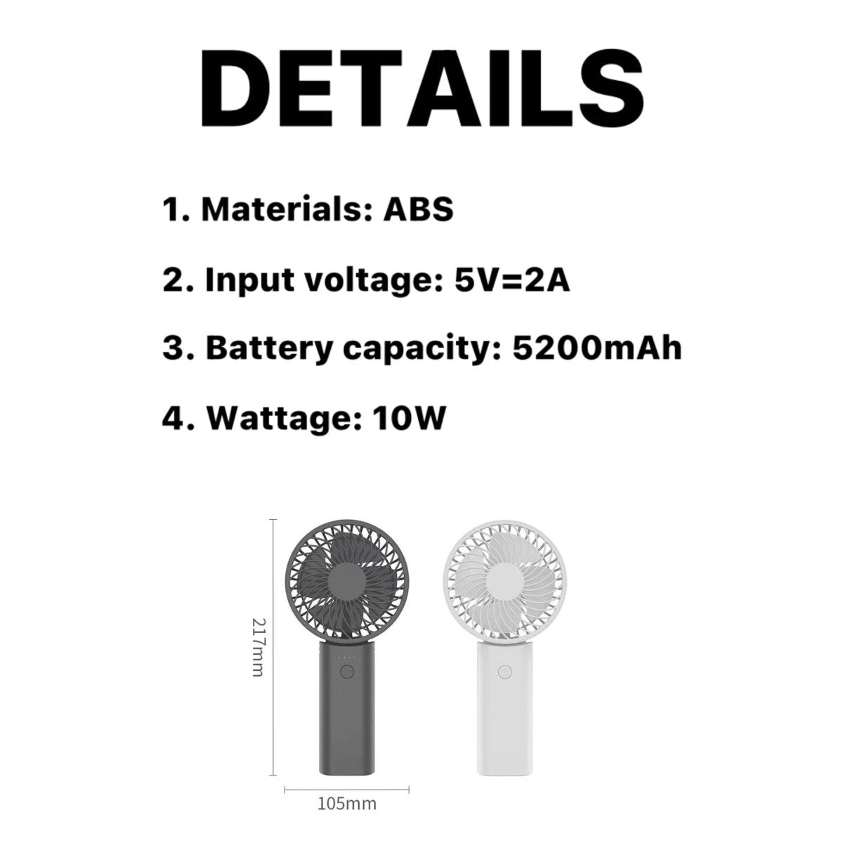 Ventilador portátil + batería portátil para dispositivos