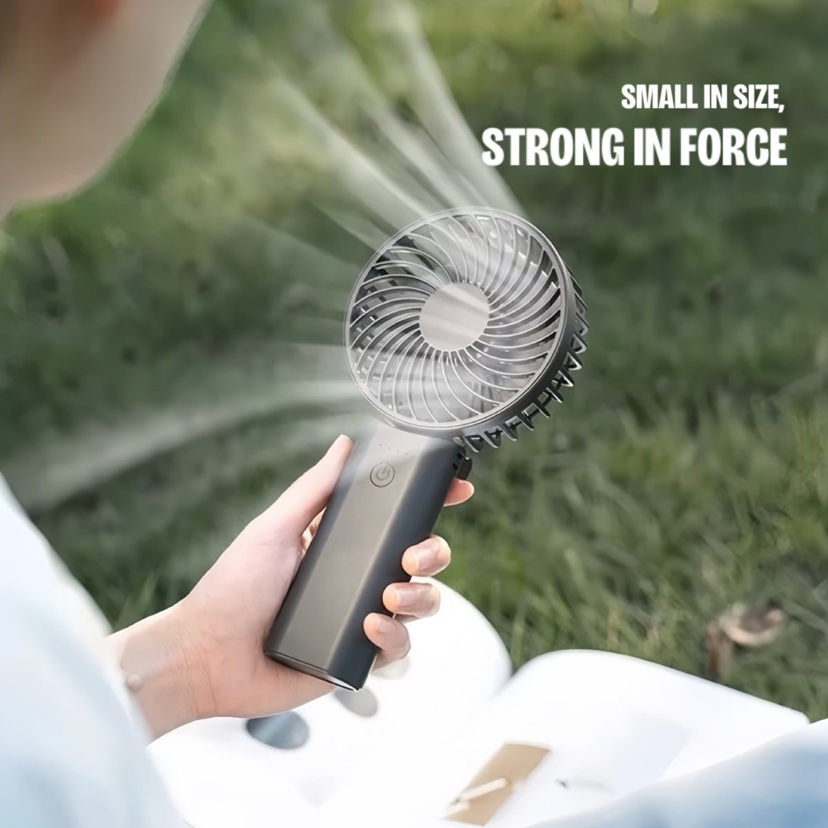Ventilador portátil + batería portátil para dispositivos
